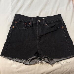 Levi's Women's High Waist Black Shorts